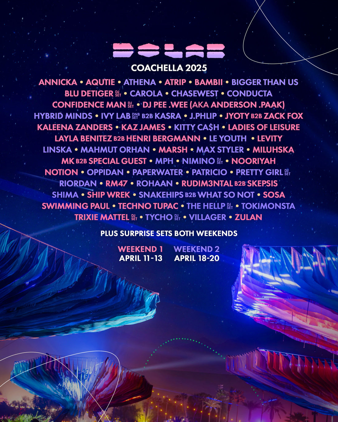 Visuals and IMAG VFX - Coachella 2025 - The Do LaB Stage