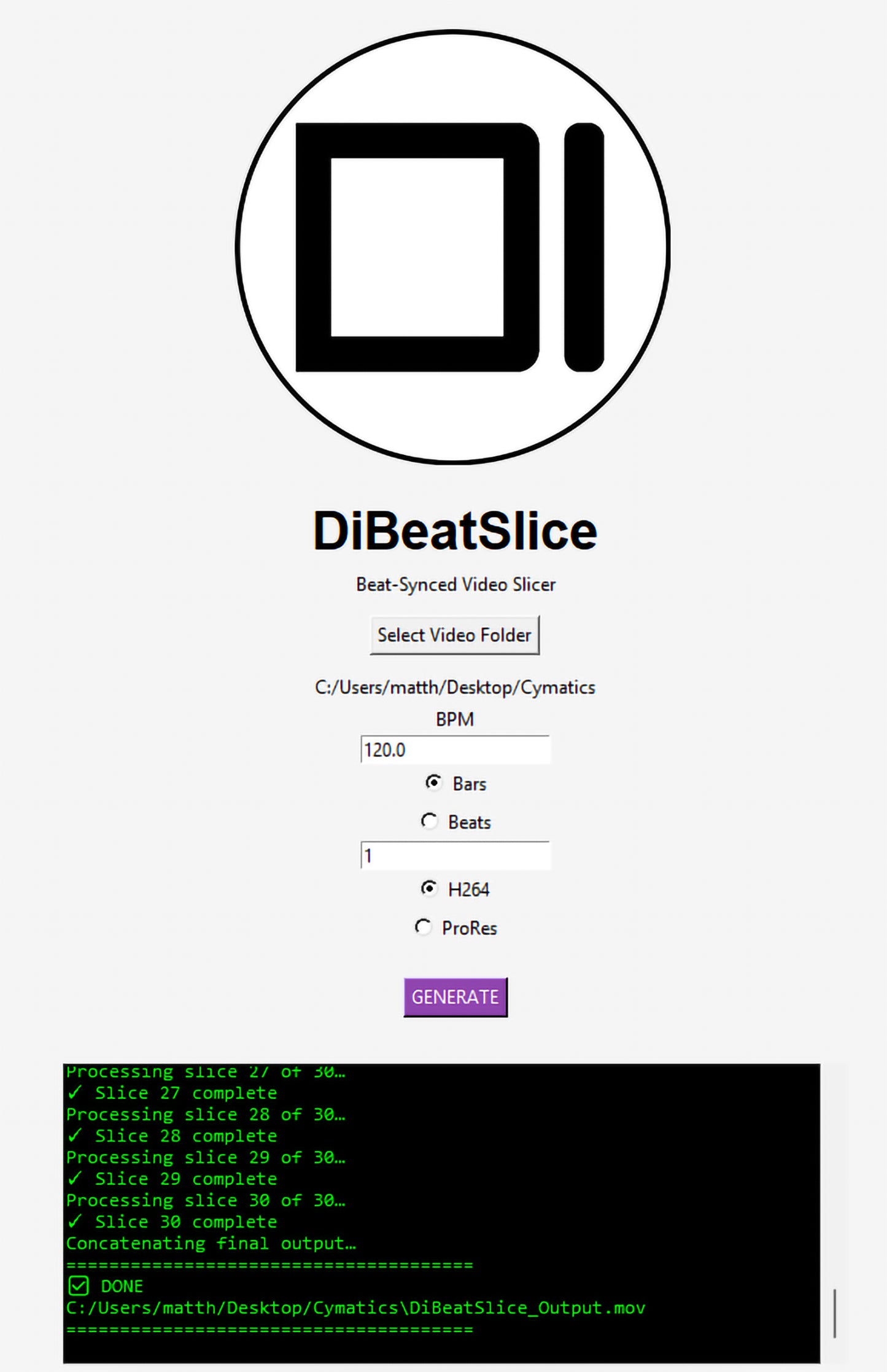 DiBeatSlice - The Beat-Synced Video Slicer for Windows