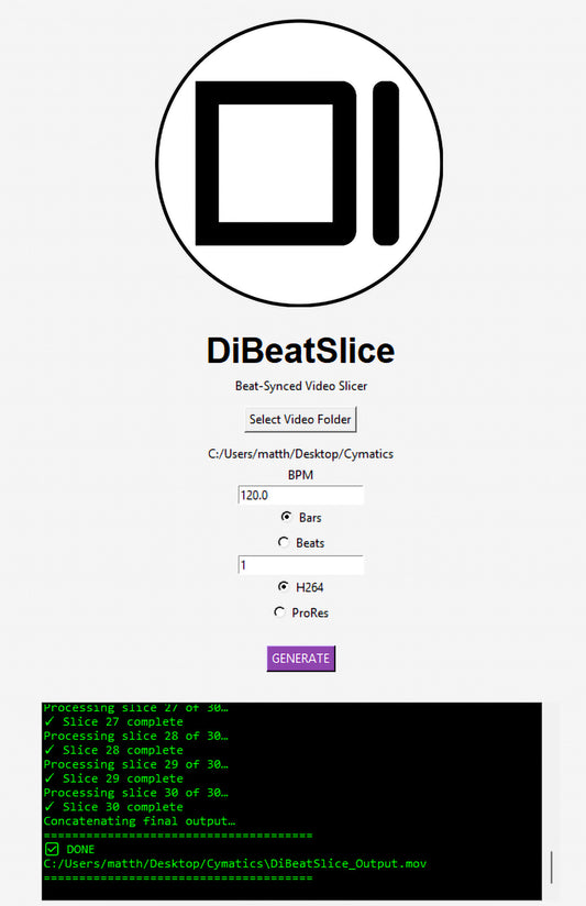 DiBeatSlice - The Beat-Synced Video Slicer for Windows